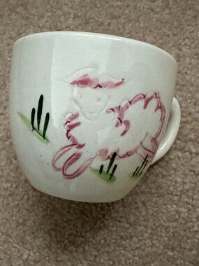 Vintage Stangl Pottery Lamb Child's Cup - Rare